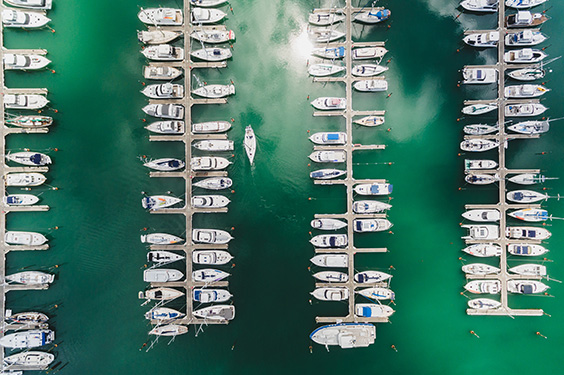 Yachts in Marina
