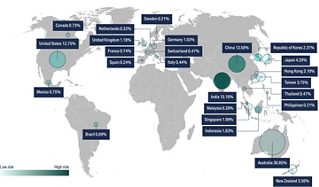 Map of global modern slavery risk